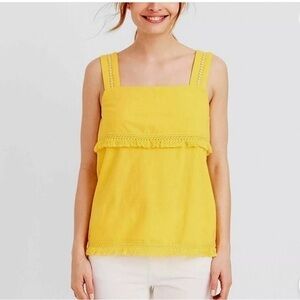 J. Crew. Fringe Warm Sun Tank Top Size XS NWT